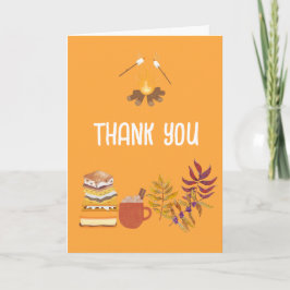 Mehr Campfeuer Herbstlaube Babydusche Foto Dankeskarte