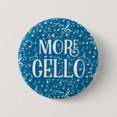 Mehr Cello - Blue White Music Button (Vorderseite)