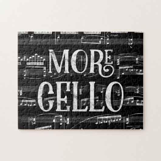 Mehr Chalkboard - Schwarz-weiße Musik Puzzle (Horizontal)