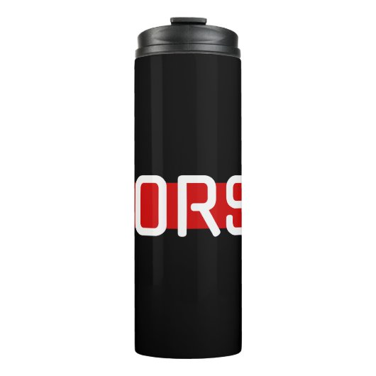 MEHR Code-Red Line-Design Thermosbecher (Vorderseite)