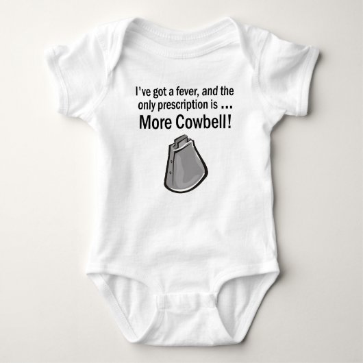 Mehr Cowbell! Baby Strampler (Vorderseite)
