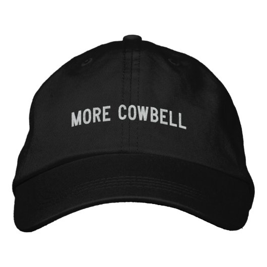 Mehr Cowbell Bestickte Baseballkappe (Vorderseite)