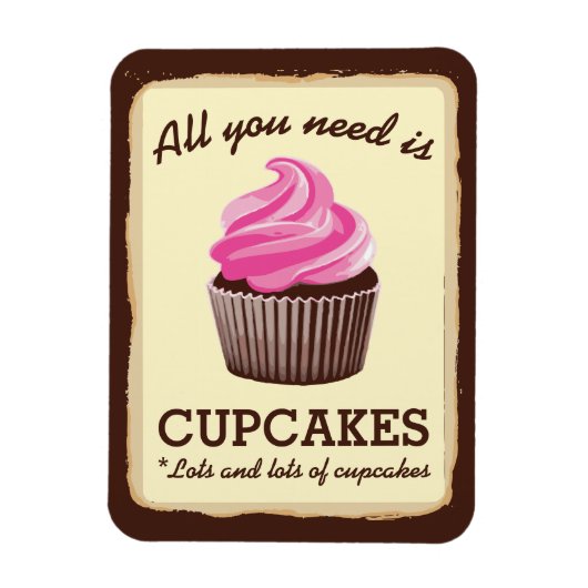 Mehr Cupcakes Magnet (Vertikal)