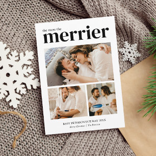 Mehr dazu die Merrier Modern Christmas Pregnancy Feiertagskarte