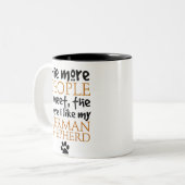 Mehr die Leute, die ich… mich treffe Zweifarbige Tasse (Vorderseite Links)