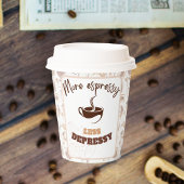 Mehr Druck weniger depressiv | Kaffeebohnen-Muster Pappbecher