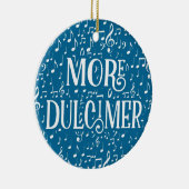 Mehr Dulcimer - Blaue weiße Musik Keramik Ornament (Rechts)