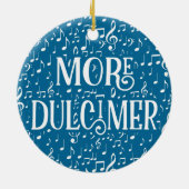 Mehr Dulcimer - Blaue weiße Musik Keramik Ornament (Hinten)