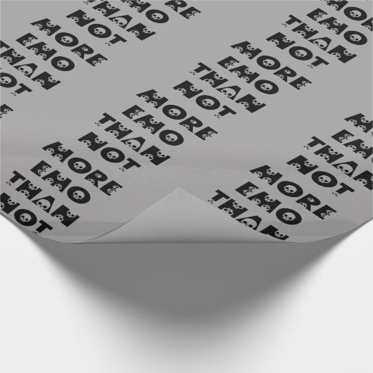 MEHR EMO ALS NICHT DUNKEL SCHWARZ GRAU GRAU SKULLS GESCHENKPAPIER (Ecke)