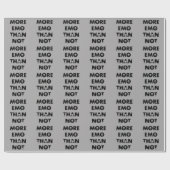 MEHR EMO ALS NICHT DUNKEL SCHWARZ GRAU GRAU SKULLS GESCHENKPAPIER (Flach)