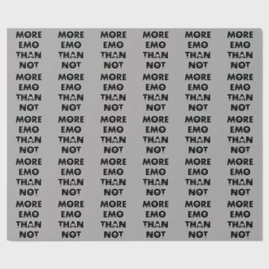 MEHR EMO ALS NICHT DUNKEL SCHWARZ GRAU GRAU SKULLS GESCHENKPAPIER (Flach)