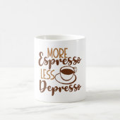 Mehr Espresso weniger Depresso Kaffeetasse (Mittel)