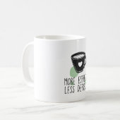Mehr Espresso weniger Depresso Kaffeetasse (Vorderseite Links)