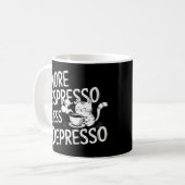 Mehr Espresso weniger Depresso. Kaffeetasse (Vorderseite Links)