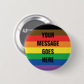 Mehr färben mehr Stolz-Regenbogen kundengerechtes Button (Vorne & Hinten)
