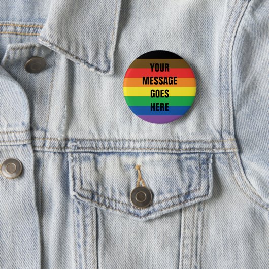 Mehr färben mehr Stolz-Regenbogen kundengerechtes Button (Beispiel)