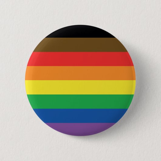 Mehr färben mehr Stolz-Regenbogen kundengerechtes Button (Vorderseite)