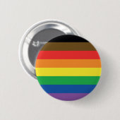 Mehr färben mehr Stolz-Regenbogen kundengerechtes Button (Vorne & Hinten)