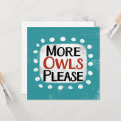 Mehr Fenster Bitte Grußkarte Karte (Vorderseite/Rückseite Beispiel)