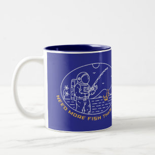 Mehr Fisch als Platz 1 Zweifarbige Tasse
