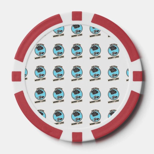 Mehr Fischen Weniger Sorgen Pokerchips (Vorderseite)