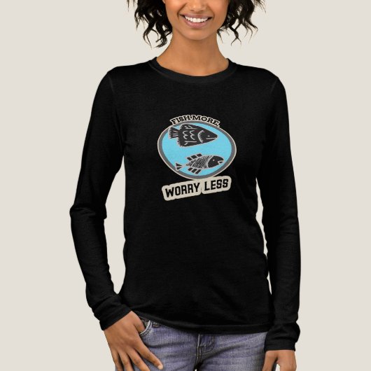 Mehr Fischen Weniger Sorgen Tri-Blend Shirt (Vorderseite)