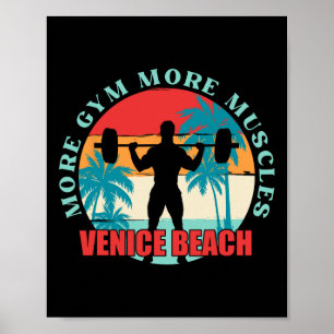 Mehr Fitness mehr Muskeln Bodybuilding Venedig Str Poster