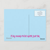 Mehr Folk-Gitarre spielen Postkarte (Rückseite)