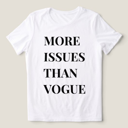 Mehr Fragen als Vogue Tri-Blend Shirt (Design Vorderseite)