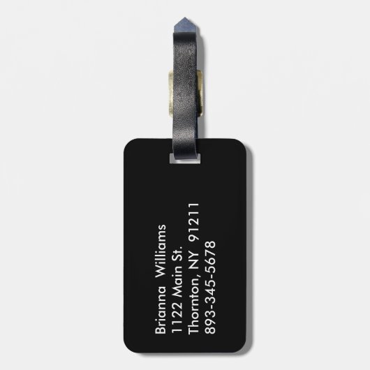 Mehr Frau Gepäckmarke gestrichen Gepäckanhänger (Rückseite vertikal)