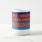 Mehr Freiheit Retro Kaffeetasse (Mittel)