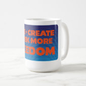 Mehr Freiheit Retro Kaffeetasse (VorderseiteRechts)