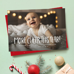 Mehr Freude zwei Foto Weihnachten Geburtsankündigu
