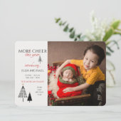 Mehr Fröhlichkeit in diesem Jahr Foto Geburtserklä Ankündigung (Stehend Vorderseite)