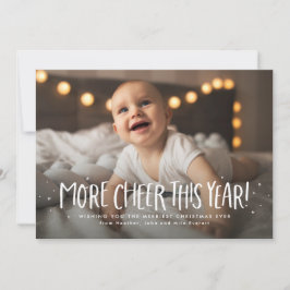 Mehr Fröhlichkeit in diesem Jahr Spaß ein Foto Wei Feiertagskarte