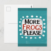 Mehr Frösche bitte Postkarte (Vorne/Hinten)