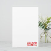 Mehr Geld - mehr witzig Briefpapier (Stehend Vorderseite)