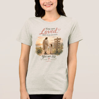 Mehr geliebt als du weißt Tri-Blend shirt
