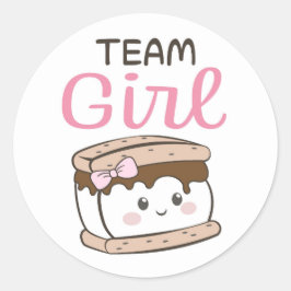 Mehr Geschlecht offenbart Team Girl Aufkleber