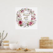 Mehr gesegnet zu geben als zu empfangen poster (Küche)