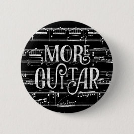 Mehr Guitar Chalkboard - Schwarz-weiße Musik Button