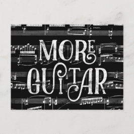Mehr Guitar Chalkboard - Schwarz-weiße Musik Postkarte