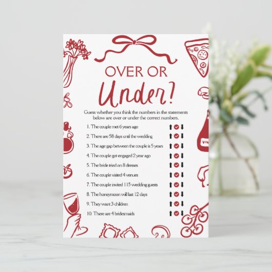 Mehr Handschuhe über oder unter dem Brautparty Einladung (Stehend Vorderseite)