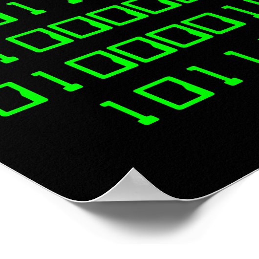 Mehr heraus - Binärkode-Poster Poster (Ecke)