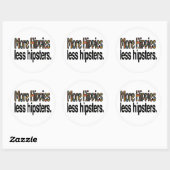 Mehr Hippies weniger Hipster Sticker (Blatt)