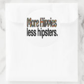 Mehr Hippies weniger Hipster Sticker (Tasche)