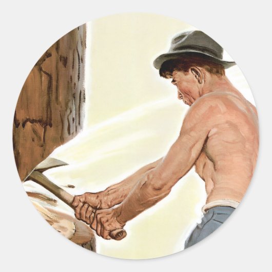 Mehr Holz für die Armee Runder Aufkleber (Vorderseite)