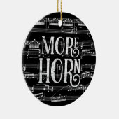 Mehr Horn Chalkboard - Schwarz-weiße Musik Keramik Ornament (Rechts)