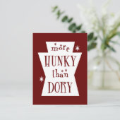 Mehr Hunky als Dory Dunkle Postkarte (Stehend Vorderseite)