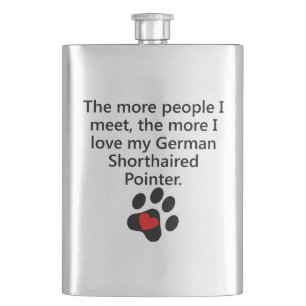 Mehr i-Liebe mein deutscher kurzhaariger Zeiger Flachmann